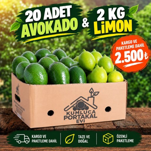 20 Adet Avokado + 2 KG Limon