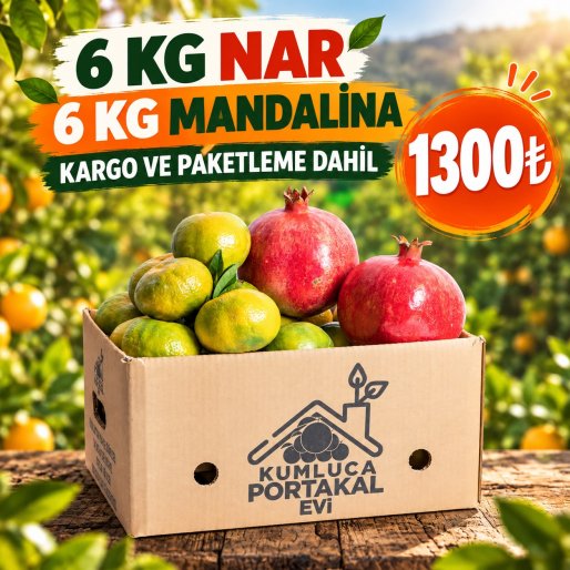 Kumluca Nar ve Mandalina Paketi – 12 KG