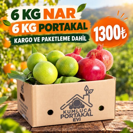 Kumluca Nar ve Portakal Paketi – 12 KG