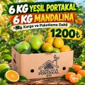 Kumluca Yeşil Portakal ve Mandalina Paketi – 12 KG